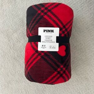 PINK Victoria's Secret Red and Black Blanket